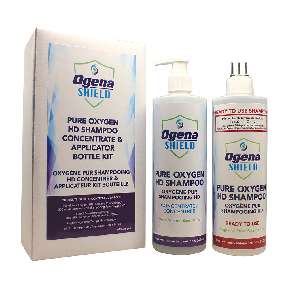 OgenaShield Pure Oxygen® HD Shampoo – Applicator Bottle Kit