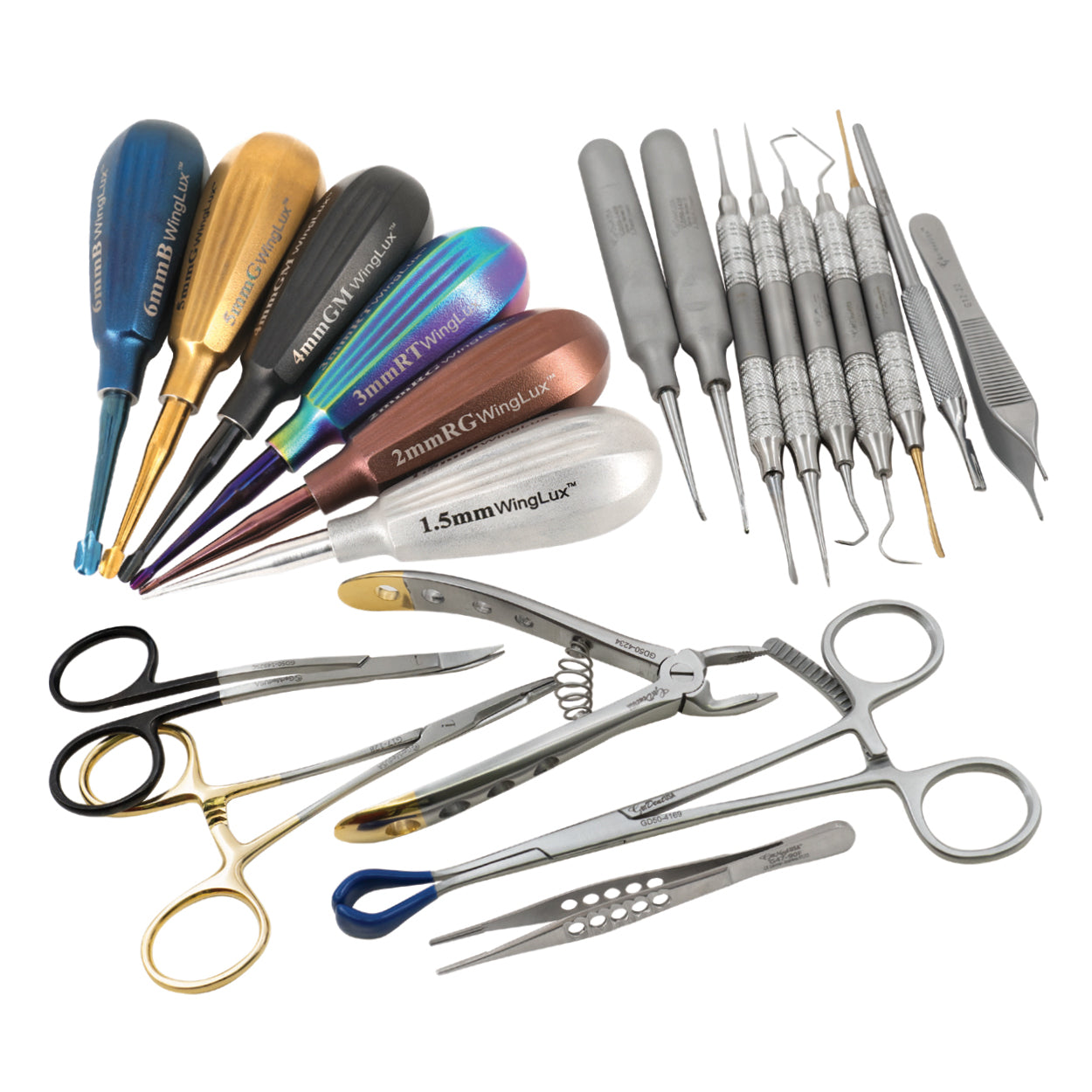 GV Dental Kit With Winglux Luxating Winged with Free Lifetime Sharpening